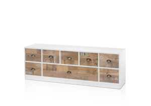 Lowboard / TV Schrank in Weiß / Old Fashion Optik