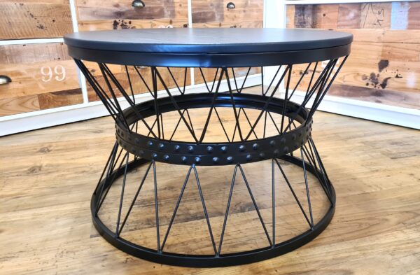 Design Couchtisch Schwarz / Esche Dekor Industrial Style