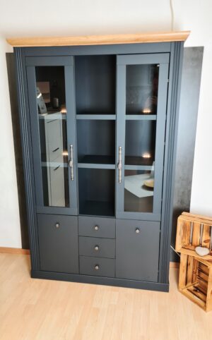 Buffet Anrichte Landhaus Stil Grau Dunkel / Wotan Eiche *Reduziert*