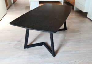 Couchtisch mit Metall Gestell in Schwarz Eschelook