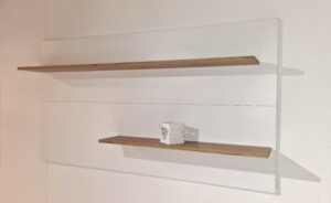 Wandpaneel Weiß / Eiche 150 x 80 cm