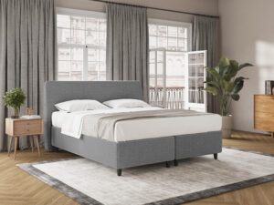 Boxspringbett in 140 x 200 cm Stoff Cord Anthrazit mit oder ohne Matratze