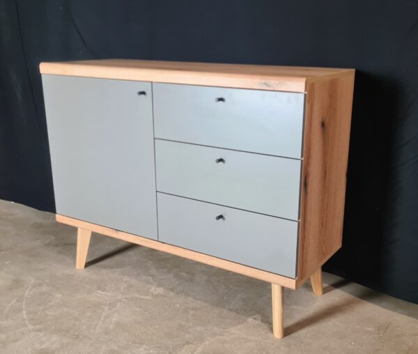 Sideboard Kommode Anrichte in Cobalt Grau / Evoke Eiche Dekor