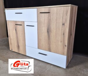 Sideboard Kommode Anrichte in Viking Eiche / Weiß