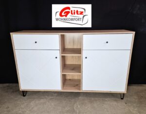Sideboard Kommode Anrichte in Weiß / Artisan Eiche