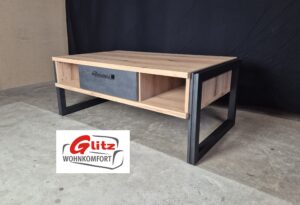 Couchtisch Wohnzimmertisch mit 2 Schubladen113 x 67 cm Evoke Eiche Dekor / Anthrazit