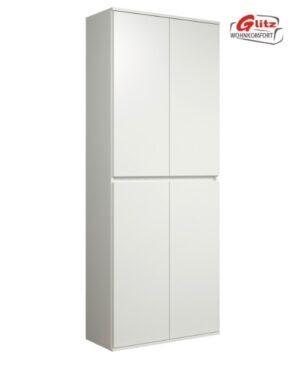 Garderoben Mehrzweckschrank 4 Türen in Weiß Melamin *erweiterbar*