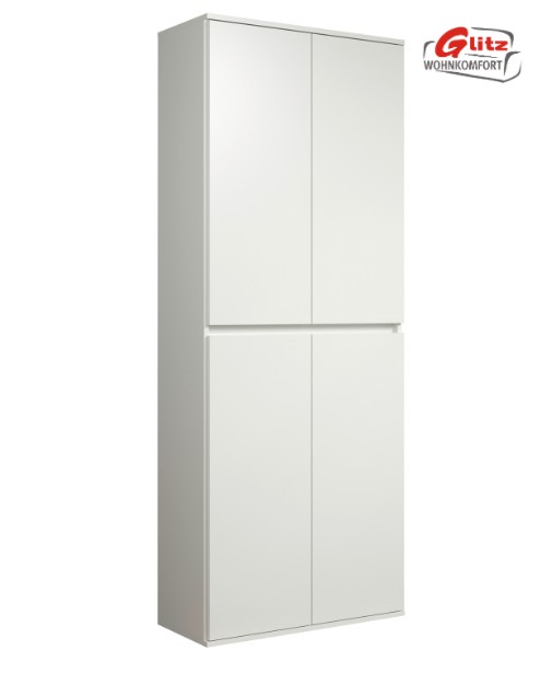 Garderoben Mehrzweckschrank 4 Türen in Weiß Melamin *erweiterbar*