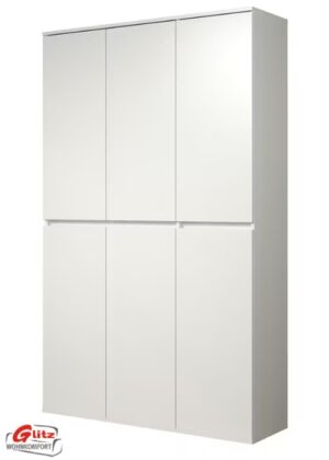Garderoben Mehrzweckschrank 6 Türen in Weiß Melamin *erweiterbar*