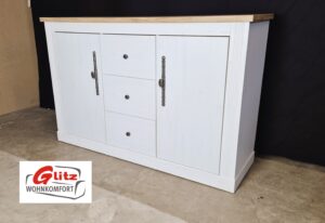 Sideboard Kommode Anrichte Pinie Weiß / Wotan Eiche Dekor