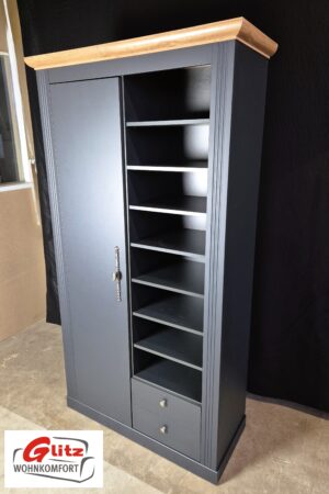 Stauraumschrank Flur Garderobe in Anthrazit / Wotan Eiche Dekor