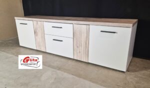 Lowboard TV Schrank in Beige / Viking Eiche Dekor