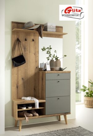 Garderobe Kleingarderobe in Evoke Eiche / Salbei Grün *NEU*