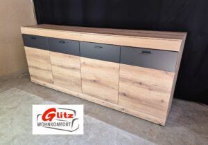 Sideboard Kommode Anrichte in Evoke Eiche / Graphit Matt