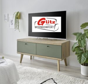Lowboard TV Schrank Evoke Eiche Dekor / Salbei Grün *NEU*